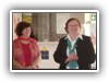 Elisabeth Brunig (r.), die Schulleiterin, fhrte uns durch die Adolph-Kolping-Berufsschule.